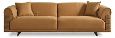 Produktbild von Sofagarnitur Komplette Couchgarnitur Polstersofa Braun Stoff Stoffsofa