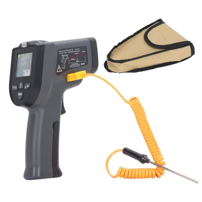 Image de Thermomètre numérique, écran LCD avec rétroéclairage, indicateur de fonctionnement, thermocouple de type K, fonction NCV, appareil de mesure de la température
