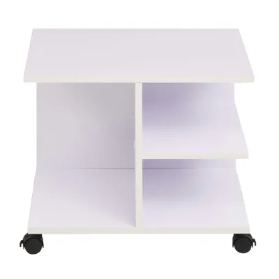 Immagine prodotto di Tavolino con rotelle 50×35×42 cm Bianco