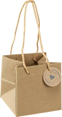 Produktbild von Papier Blumentopf Pflanztasche Natur Folie 10,5cm 10 Stk, 10 Stück