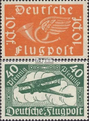 Produktbild von Briefmarken Deutsches Reich 1919 Mi 111-112 (kompl.Ausg.) postfrisch Flugpostmarken