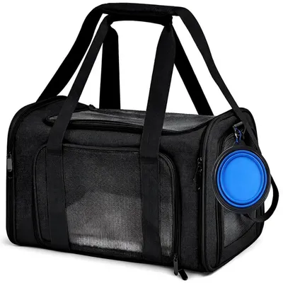 Obrázok produktu pre Prepravná taška pre mačky a psov, čierna, 43x28x28 cm, skladacia