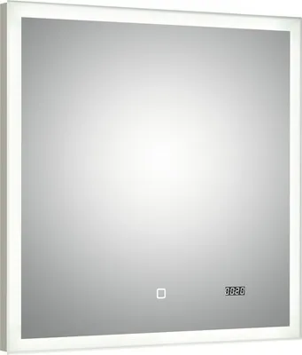 Produktbild von pelipal LED Badspiegel mit Uhr Quickset 357 70 x 70 cm IP44