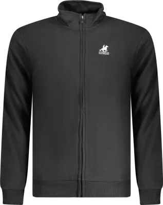 Produktbild von Elegante schwarze Herren Sweatjacke mit Reißverschluss und Stickerei