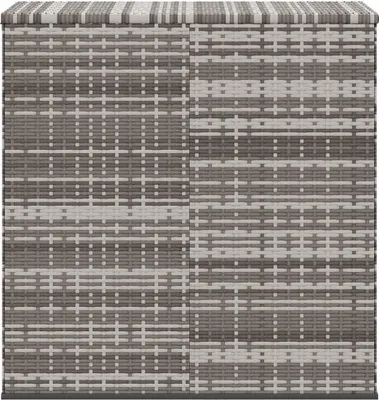 Produktbild von vidaXL Garten-Kissenbox PE Rattan 100x49x103,5 cm Grau