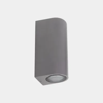 Zdjęcie produktu dla Produkt klasy B Leds C4 Kinkiet zewnętrzny Eko Double Szary Oświetlenie główne Szerokość 7 cm Aluminium