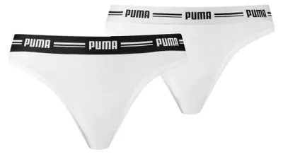Productafbeelding van 2-pack PUMA stringbroekjes voor dames, wit/wit, maat M