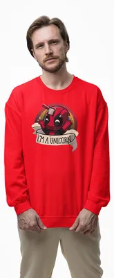 Produktbild von D&B Design Uni Pullover SWMO00028 Deadpool Rot-Größe M