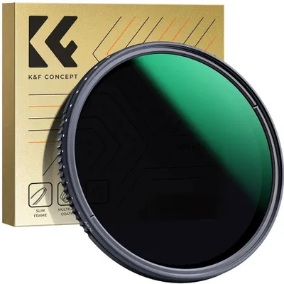 Image de Filtre ND pour appareil photo - Nano-D variable ND8–ND2000 72 mm - 3 à 11 stops - Verre AGC - Revêtement nano 24 couches - Étanche et résistant aux rayures - Vert