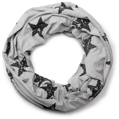 Produktbild von styleBREAKER Loop Schlauchschal mit Sterne Print im Vintage Look, weich und warm, Uni 01018079