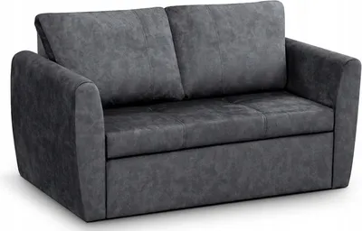 Produktbild von Sofa mit Schlaffunktion und Bettkasten, Couch für Wohnzimmer, Schlafsofa Federkern Sofagarnitur Polstersofa Wohnlandschaft mit Bettfunktion - Sara 120 Lux (Dunkelgrau)