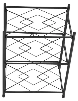 Image de Étagère à casseroles à plusieurs niveaux, support de rangement autonome, étagère pour ustensiles de cuisine, support pour cuisinière électrique, 3 niveaux
