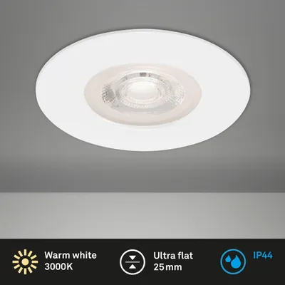 Obrázok produktu pre Briloner LED vstavané svetlo IP44 5W 460 lm 3000 K teplá biela okrúhla biela