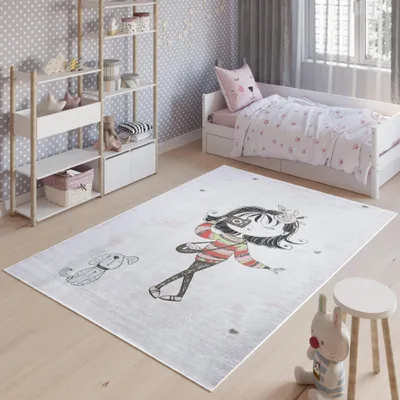 Produktbild von Tapiso Teppich EMMA Modern Kinderzimmer Grau Schlafzimmer 80 x 150 cm