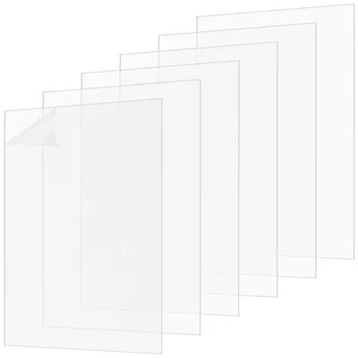6 Acrylglasplatten 2 mm, 42x29 cm, transparent