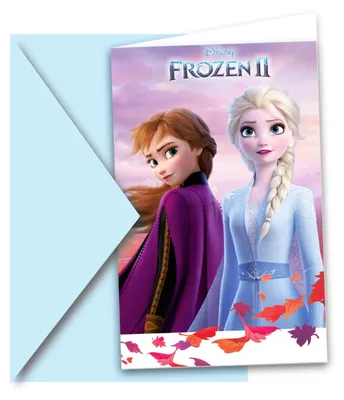Image de Invitations à la fête FROZEN - Ice Kingdom 2 - 6 pcs