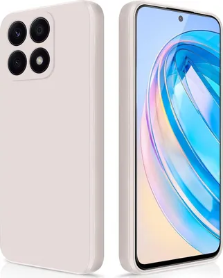 Produktbild von Silikon Hülle für Honor X8A Flüssigsilikon Dünn Gel Gummi Matt Kratzfeste Schutzhülle Weiß
