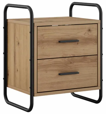 Productafbeelding van Hangend nachtkastje Artisanaal eiken 40 x 30 x 50 cm