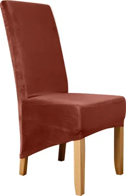 Produktbild von Stretch Stuhlhusse Universelle Samt Stuhlbezug Husse für Haus Esszimmer Hochzeit Hotel Restaurant, Braun