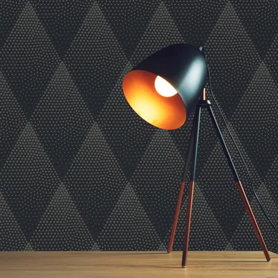 Produktbild von TADESSI Tapete 3D Design Arianna M1-No.407 Vliestapete Gold Schwarz Punktetapete Kreistapete Wohnzimmer Schlafzimmer