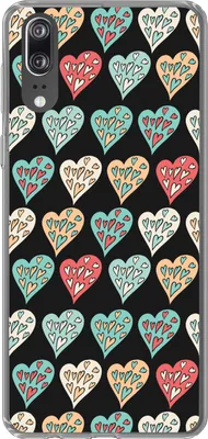 Produktbild von MuchoWow® Handyhülle Schutzhülle Hülle für Telefoonhoesje Huawei P20 Mädchen - Herz - Herzen - Muster - Mädchen - Kinder - Mädchen Silikon Softcase Handy Hülle - Hardcover