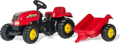 Produktbild von rolly toys Kid Trettraktor mit Anhänger rot, Maße: 134x47x52 cm; 01 212 1