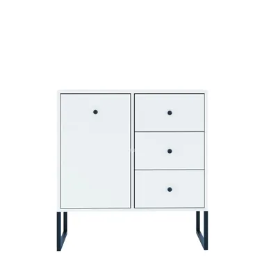 Immagine prodotto di Cassettiera combinata stretta SANGER - bianco