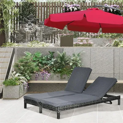 Image de Fauteuil de jardin double - Canapé lounge double - Banc de jardin - Transat - Canapé lounge