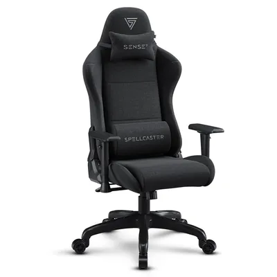 Immagine prodotto di Sense7 Spellcaster FUKU sedia da gioco, poltrona da gioco, sedia da ufficio, sedia da scrivania , sedia girevole con poggiatesta fino a 120 kg nero