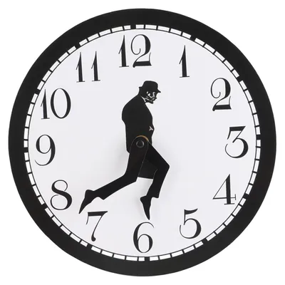 Wanduhr, Comedy-Stil, 3D-Design, 10 Zoll, Acryl, Schwarz/Weiß