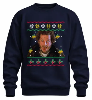 Zdjęcie produktu dla Marv Kevin Home Alone - świąteczny prezent Brzydki sweter świąteczny Uni , granatowy, L