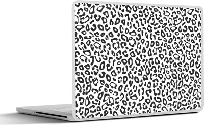 Produktbild von MuchoWow® Laptop Aufkleber Sticker Cover Design - Pantherdruck - Schwarz - Weiß - Muster 30x21 cm - Sticker für Laptop - Selbstklebend