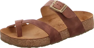 Zdjęcie produktu dla Klapki Haflinger, obcas 35 mm, z wkładką w kolorze brązowym, rozmiar 37