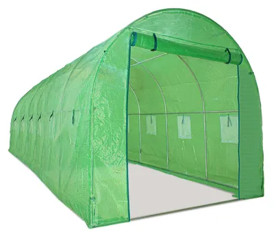 Image de Serre de culture 3x6 M serre de jardin avec structure de tunnel en acier galvanisé et couverture en filet PE. Serre 18m² 300x600x190cm