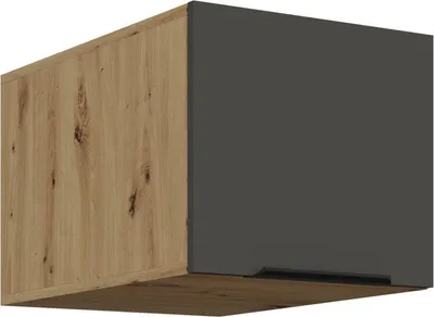 Immagine prodotto di Pensile con ante battenti LUNARA - larghezza 40 cm, grafite / rovere artigianale