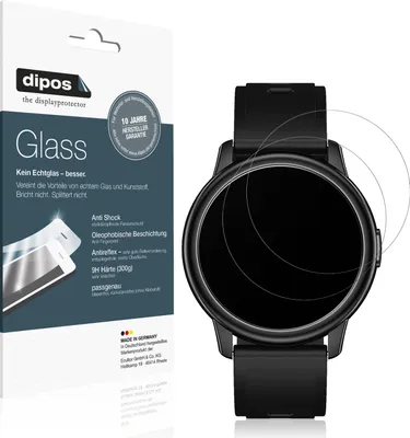 Produktbild von 2x Schutzfolie für Cillso  1,3 Zoll Smartwatch matt - Anti-Shock 9H Folie dipos Glass Kunststoffglas