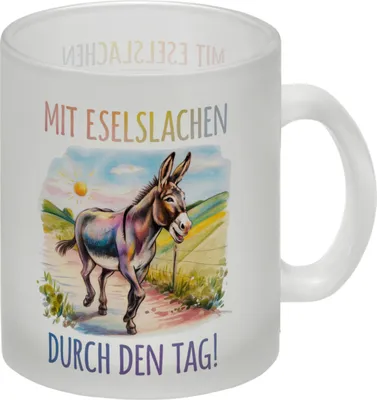 Produktbild von Mit Eselslachen durch den Tag Glas Tasse