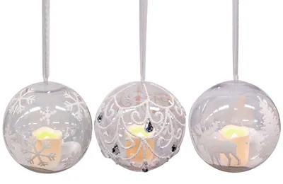 Produktbild von TrendLine Weihnachtskugel 1 LED warmweiß, für den Innenbereich Ø10cm