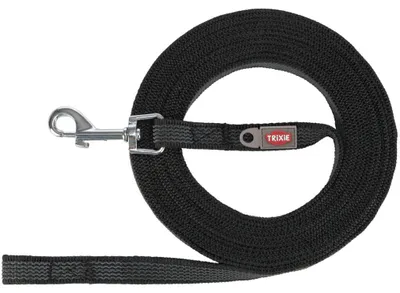 Produktbild von TRIXIE Schleppleine, gummiert - schwarz - 15 m/15 mm