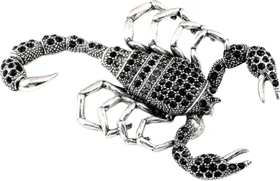 Produktbild von Brosche Pin Skorpion Strass Schmuck Funkelnde Tier Brosche Kleidung Dekor-Schwarz