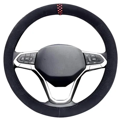 Produktbild von Lenkradbezug Auto, Lenkradhülle in Universal Größe 37-38 cm, Lenkradschutz Auto für Sommer Winter, Anti-Rutsch Komfort, Schwarz