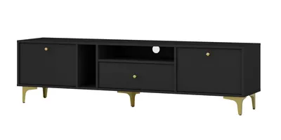 Produktbild von TV-Ständer IROS 1 – Graphitschwarz/Gold