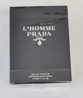 Produktbild von Prada L'Homme, Männer, 50 ml, Nicht nachfüllbare Flasche, Spray, ALCOHOL DENAT., AQUA (WATER), PARFUM (FRAGRANCE), ETHYLHEXYL METHOXYCINNAMATE, LINALOOL, LIMONENE,...