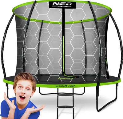 Obrázok produktu pre Trampolina Ogrodowa Profilowana 10Ft/312Cmz Siatką Wewnętrzną Neo-Sport