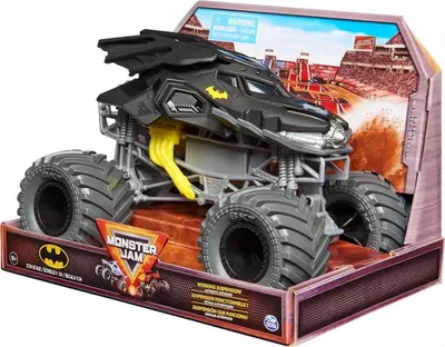 Image de Monster Jam Batman, Monster Truck, 3 ans, Métal, Noir, Gris, Jaune