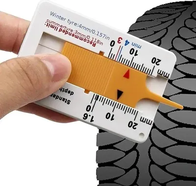 Obrázek produktu pro Měřič hloubky dezénu pneumatik 0 - 20 mm.