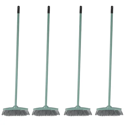 Produktbild von 4er Set Kehrbesen mit Metallstiel 108 cm Besenkopf 28 x 5 cm Hausbesen Zimmerbesen Universalbesen Allzweckbesen Besen