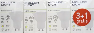 Immagine prodotto di Müller-Licht 400231 Müller-Licht Riflettore LED GU10 5W 220-240V GU10 320lm 180° 2700K bianco caldo