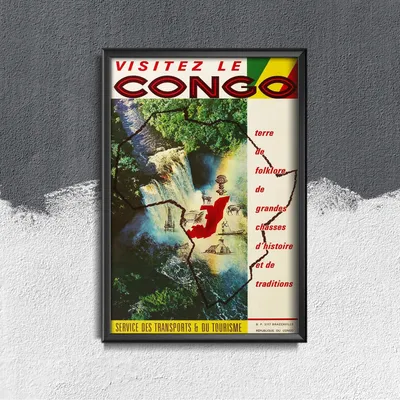 Produktbild von Poster - Canvas - Leinwand - 42 cm x 59,4 cm - Visitex le Congo African