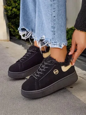 Produktbild von Damen Stoff-Sneakers HY871 Schwarz, leichte Freizeitschuhe, Größe 38